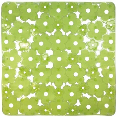 Fond D Evier Fleurs Vert Transparent 32x32cm - Idmat