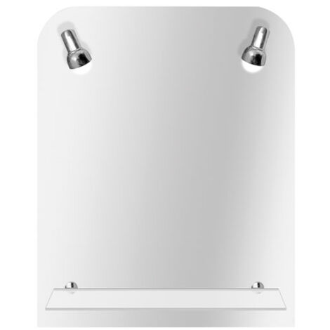 Miroir Danilo Bords Polis 2 Spots 65x50cm - Mp Glass