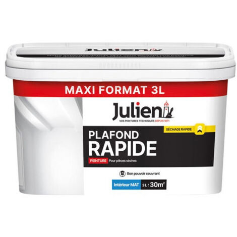 Plafond Rapide Mat Blanc 3l Julien Séchage Ultra-rapide, Finition Mate Impeccable - Julien (1/3)