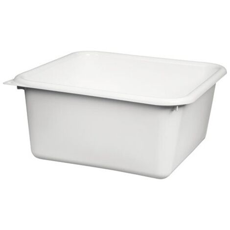 Cuvette Carrée 38cm 15l Blanc Alimentaire - Aluminium Et Plastiq