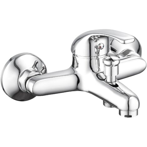 Eurosanit – Mitigeur thermostatique de baignoire – Corps en laiton – Finition chromée élégante – Entraxe 150 mm – Inverseur automatique bain/douche