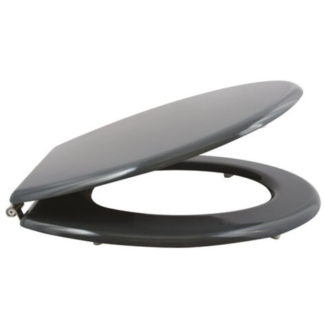 Abattant wc anthracite mdf charnières inox - MSV