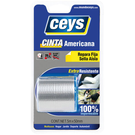 Ruban Américain Ceys Argent Adhésion Ultra-forte Multiusage - Ceys (1/2)