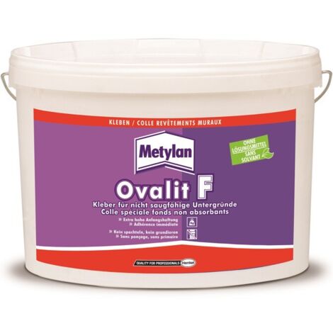 Metylan – Colle acrylique pour fonds non absorbants – Application sans primaire – Adhérence initiale élevée – 5KG (1/2)