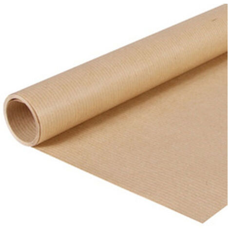 Papier kraft brun 60g/m² rouleau 5m x 1m – 100% naturel – Fines lignes pour créations artistiques – Pour projets créatifs spécifiques