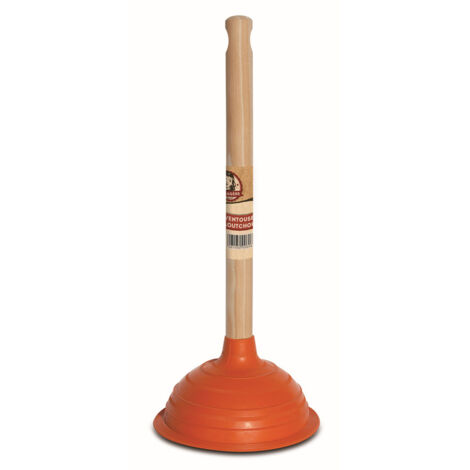 La Ventouse Caoutchouc ø150mm Manche Bois Brut 30cm - La Menagere