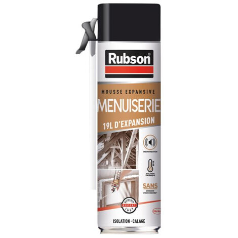 Rubson – Mousse polyuréthane expansive 19l – Spéciale menuiserie pour béton, bois et métal – Résistance au feu B2 – Adhérence optimale