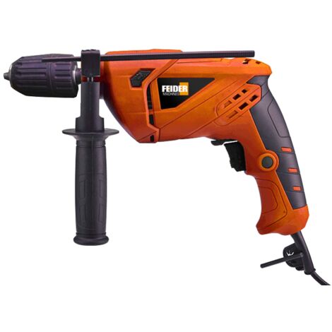 Feider – Perceuse à percussion 710W – Vitesse 0-3000 tr/mn – Mandrin autoserrant – Perçage max bois 25mm, béton 13mm, métal 10mm - Fp710 (1/5)
