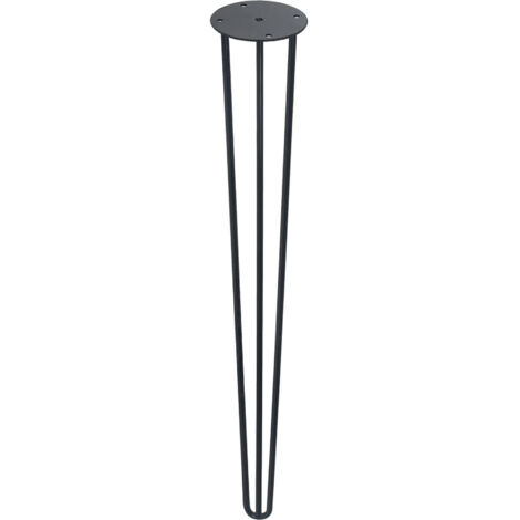 Pied Acier En Epingle 3 Tiges Diam 8 H710 Mm Noir (1/5)