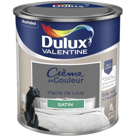 Peinture Crème De Couleur Satin Pierre de Lave 0,5 L - Dulux Valentine (1/5)