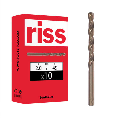 10 Foret Hss Cobalt 5% 2 Mm Vrac - Riss (1/2)