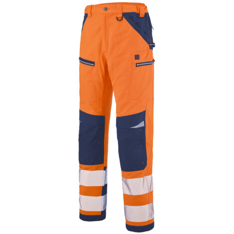Pantalon Spanner Hivi Orange Fluo/bleu Marine T4 (1/3)