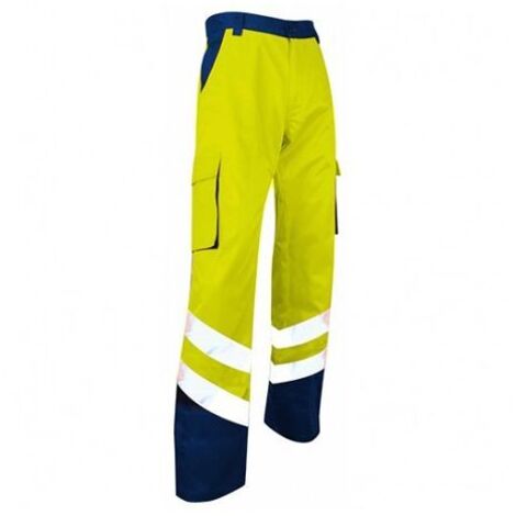Pantalon de travail HV PROTECTION - MARINE/JAUNE FLUO M - FR(42) (1/2)