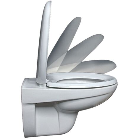 Abattant Wc Descente Assistée Blanc Mazu (1/3)