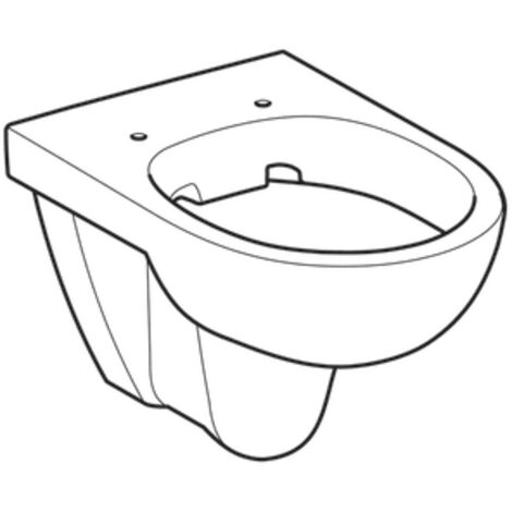 Geberit – Cuvette pour WC suspendu rimfree sans bride – Pour réservoirs à encastrer – Matériau céramique – Volume 6L selon EN 997 (1/6)