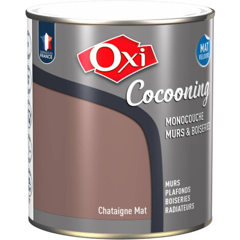 Peinture Oxi Cocooning Châtaigne Finition Mat Velours Chaleureuse - Oxi (1/2)
