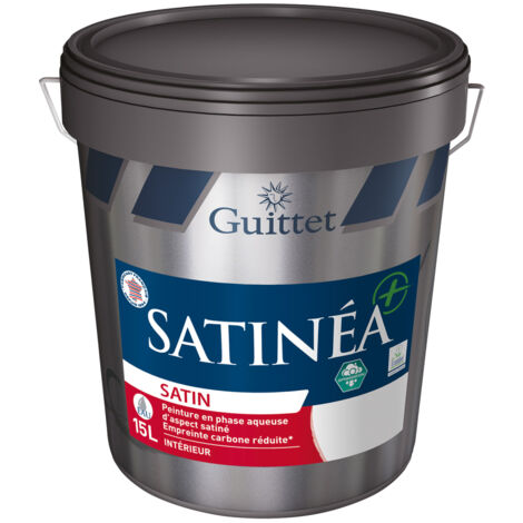 Guittet – Peinture satinée multisupports 15L – Pour maçonneries intérieures et boiseries – Application rapide en 2 couches – Lessivable classe 2 - GUP 15 L