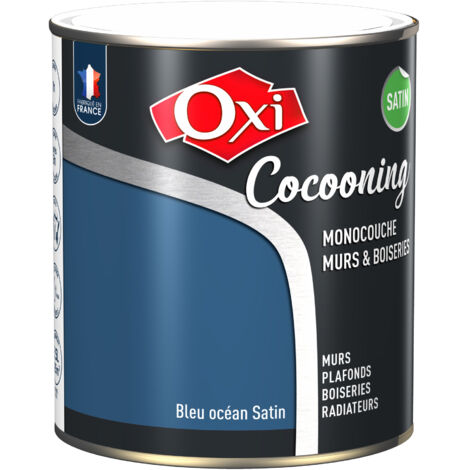 Peinture Oxi Cocooning Bleu Ocean Peinture Satinée Murs & Boiseries, Effet Cocooning - Oxi (1/2)