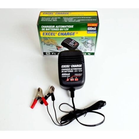 Chargeur Automatique Excel' Charge Pour Batteries De 5 - 32ah Plomb/acide De 6v Et 12v 600ma, Sans Entretien Ou De Type Gel. Cha (1/3)