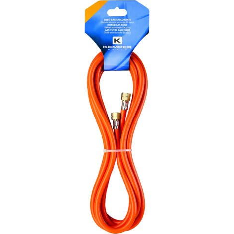 Kemper – Tuyau de gaz 3/8'' 5 m – Compatible propane et butane – Flexible pour soudure et découpe à flamme – Résistant aux hautes températures (1/4)