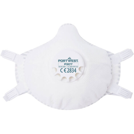 Masque Ffp3 Ultimate Réutilisable Avec Valve (paquet De 5 Pièces) - Blanc - Portwest
