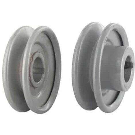 Poulie clavetée gorge trapézoïdale en acier – Ø ext. 76,20 mm – Ø int. 22,23 mm – Pour courroies de 12,7 mm – PGT10