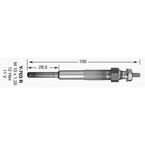 Bougie D'allumage De Préchauffage Ngk Y-703r Adaptable Pour Engins De Manutention Et Générateurs Honda. -pl (1/2)