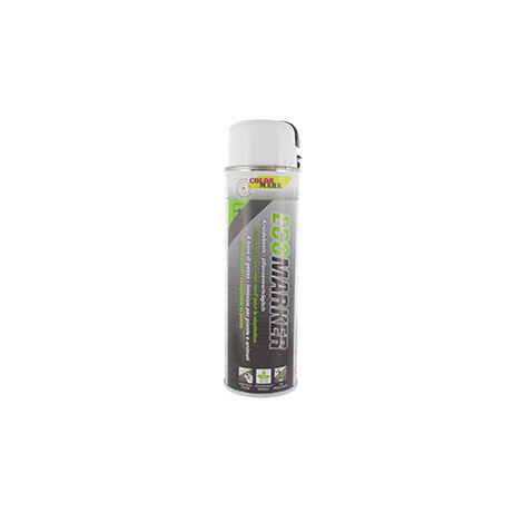 Aérosol de marquage craie 500 ml – Blanc pour marquages temporaires – Composants respectueux des plantes – Adapté jardinage et terrains de sport - MARK 500 ML (1/4)