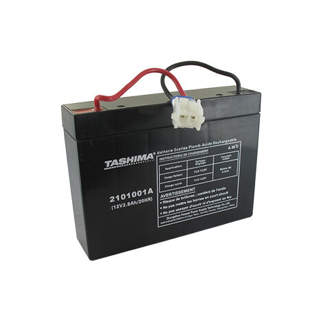Batterie motoculture 12V 2,8A étanche sans entretien – Connectique spéciale pour tondeuses Mc Culloch – Remplace HUSQVARNA 580764901