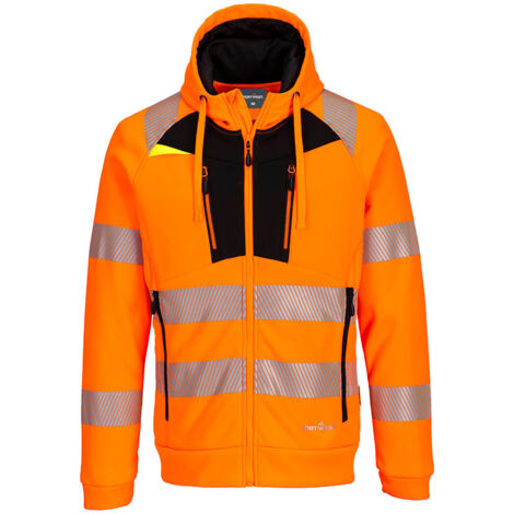 Dx4 - Sweat à Capuche Zippé Haute-visibilité - Taille 4xl - Orange/noir - Portwest