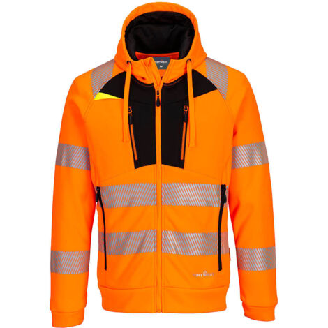 Dx4 - Sweat à Capuche Zippé Haute-visibilité - Taille 5xl - Orange/noir - Portwest