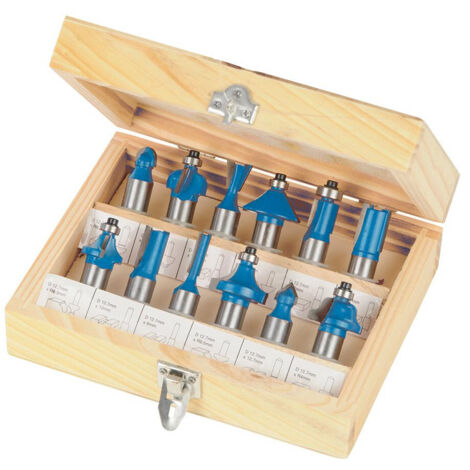 Fraises à Défoncer Silverline Kit 12 Fraises Tct 1/2 Pouce - Silverline (1/5)