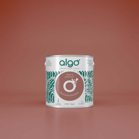 Peinture écologique terracotta ponziane 0.5L – Finition velours – 100% algues recyclées – Certifiée Ecolabel Européen (1/4)