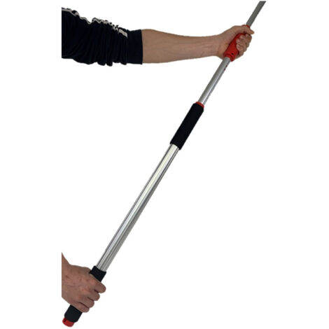 L'Outil Parfait – Perche télescopique Stop & Roll 100 à 210 cm – Déploiement synchronisé – 3 brins en aluminium – Tête anti-rotation