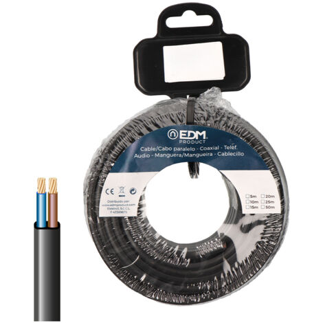 EDM Spool 20m Flat Parallel Black 2x2.5mm ng (1/2)