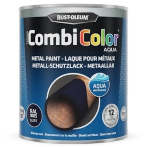 Peinture Combicolor Aqua Noir 0.75l Peinture Métal Multi-surface à Base Aqueuse - Bhappy (1/3)