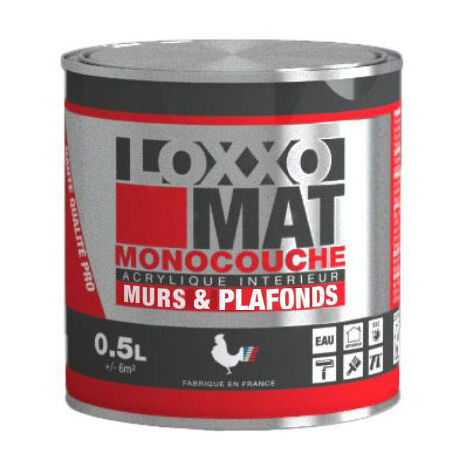 Peinture Acrylique Mate Monocouche Murs & Plafonds 0.5 L - Loxxo