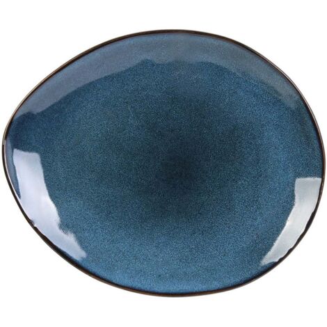 12 Assiette à Dessert 22 Cm Galet Bleu - Au Grès Du Temps - Home Deco Factory - Cmp (1/4)