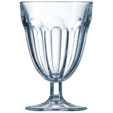 Lot de 6 verres à pied 21 cl – Verre 100 % recyclable – Design vintage – Empilables pour rangement compact – Luminarc