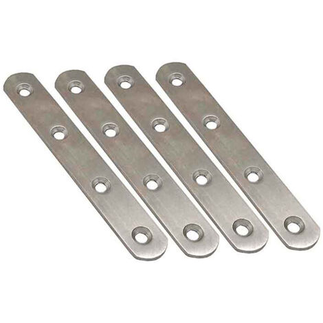Plaque Droite Pour Union Plc14, Inox, 80 X 16 X 2 Mm. 4 Unités (1/4)