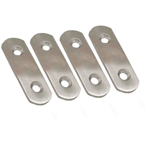 Plaque Droite Pour Union Plc14, Inox, 40 X 16 X 1,5 Mm. 4 Unités (1/4)