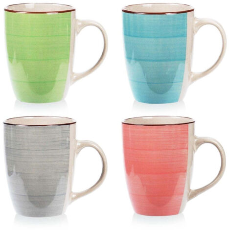 LOT DE 4 TASSES MUG TASSES 24 CL EXCELLENTES COULEURS (1/5)