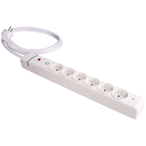 Rallonge avec 6 prises 2p+t, 16a 250v. max.3680w 850°c gwt 61ilso solera (1/2)