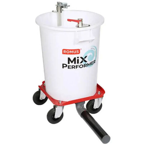 Station de mélange professionnelle – Application Mix Performer pour mortiers et résines – Mélange homogène et rapide – Conception robuste pour chantiers exigeants – Romus
