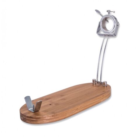 Porte-jambon Pliant Tete Rotative Socle Bois 3 Claveles (1/4)