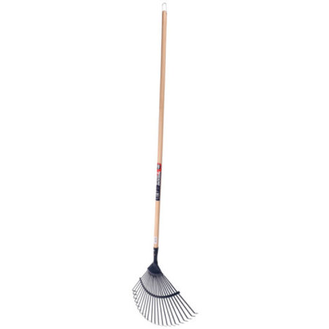 Balai à Gazon Fil Plat 22 Dents Manche Hêtre 130cm - Spear & Jackson (1/3)