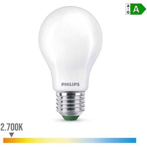 Ampoule Classique LED Ultra Efficace PHILIPS 5,2W 1095lm E27 2700K 10,4x6cm (1/2)
