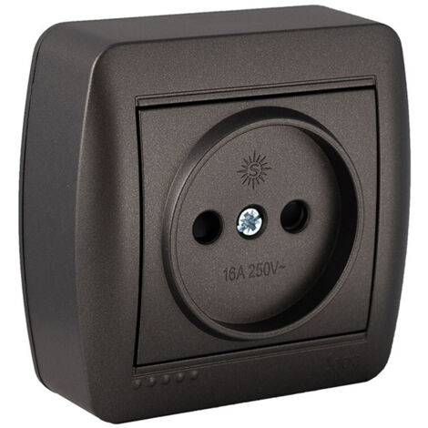 Base Fixe 2p, 16a 250v. De Surface. Série Murale Mur07ngu Solera (1/2)