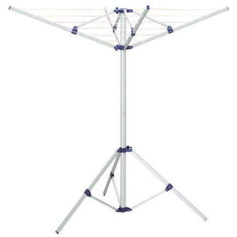 Les Tendances – Séchoir à linge parapluie sur pied en aluminium – Pliable et léger – Dimensions 135x135x140 cm – Idéal pour camping et voyages (1/3)