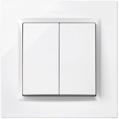 Interrupteur Double Blanc Simon Commande Indépendante Deux Circuits - Simon (1/2)